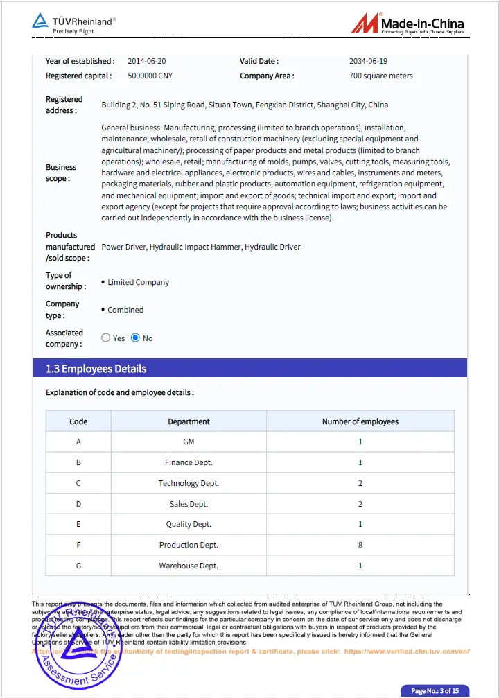 TUV Rheinland audit report, страница 3
